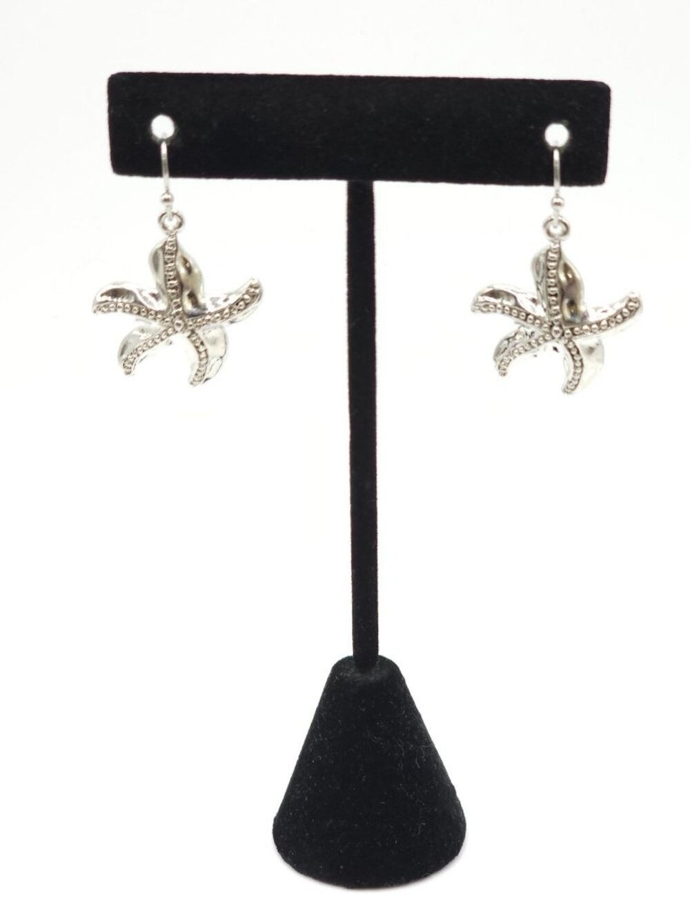 Starfish Dangle Earrings With Silver-Tone Finish And Textured Details - Picture 6 of 8